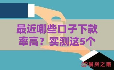 最近哪些口子下款率高？实测这5个平台通过快、额度稳！