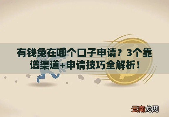 有钱兔在哪个口子申请？3个靠谱渠道+申请技巧全解析！