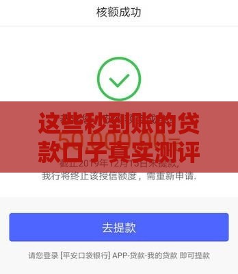 这些秒到账的贷款口子真实测评