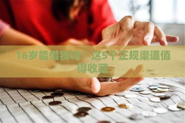 16岁能借钱吗？这5个正规渠道值得收藏