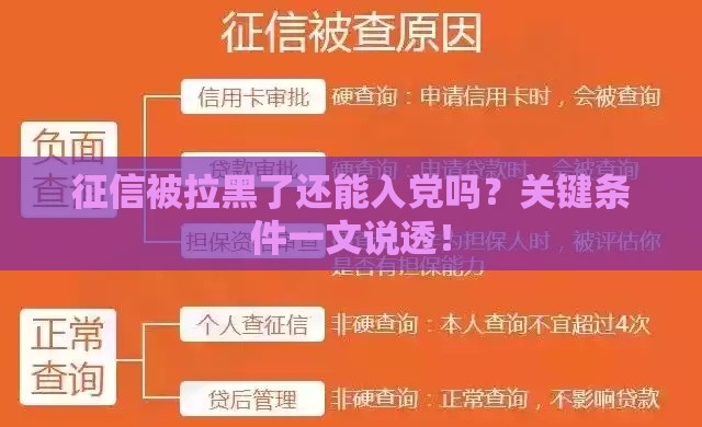 征信被拉黑了还能入党吗？关键条件一文说透！