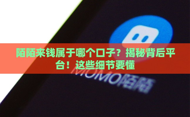 陌陌来钱属于哪个口子？揭秘背后平台！这些细节要懂