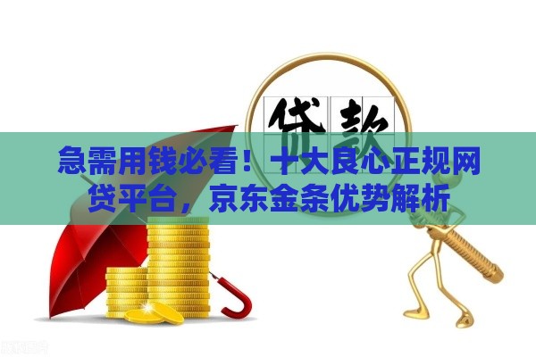 急需用钱必看！十大良心正规网贷平台，京东金条优势解析