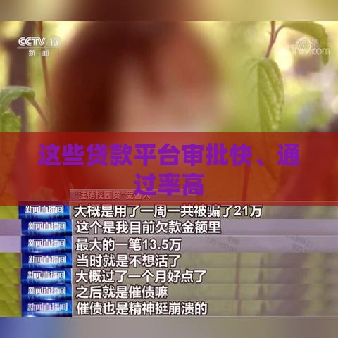 这些贷款平台审批快、通过率高