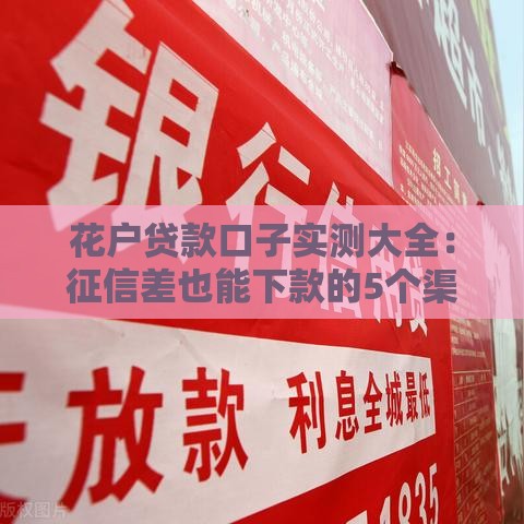 花户贷款口子实测大全：征信差也能下款的5个渠道速看