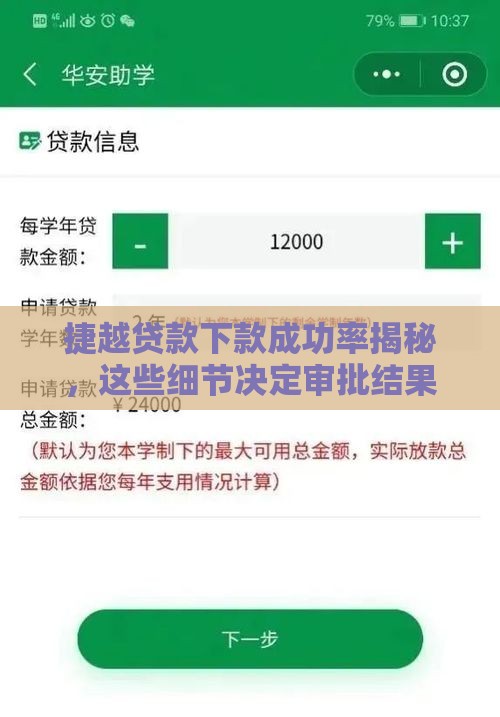 捷越贷款下款成功率揭秘，这些细节决定审批结果！