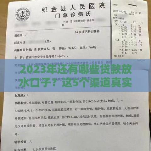 2023年还有哪些贷款放水口子？这5个渠道真实评测！