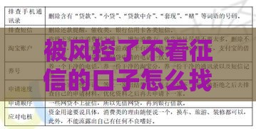被风控了不看征信的口子怎么找？实测5个应急借款渠道！
