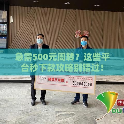 急需500元周转？这些平台秒下款攻略别错过！