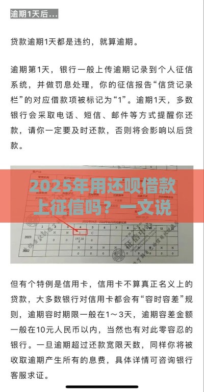 2025年用还呗借款上征信吗？一文说透真相！