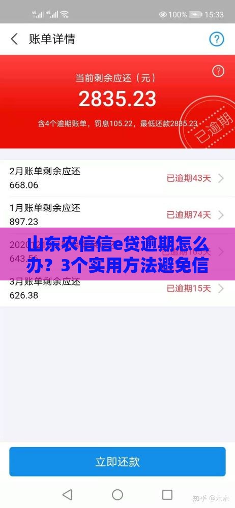 山东农信信e贷逾期怎么办？3个实用方法避免信用受损