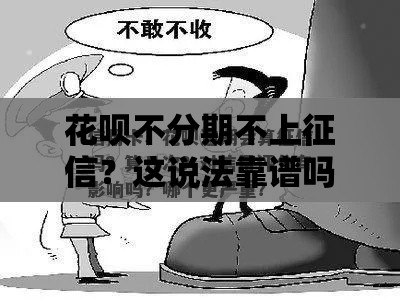 花呗不分期不上征信？这说法靠谱吗，答案在这！