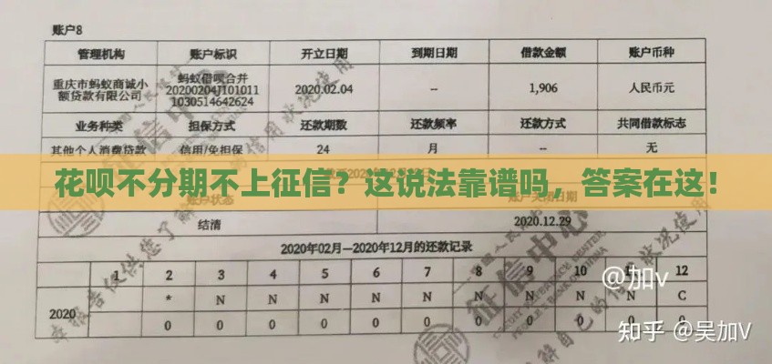 花呗不分期不上征信？这说法靠谱吗，答案在这！