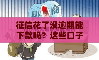 征信花了没逾期能下款吗？这些口子或许能帮到你