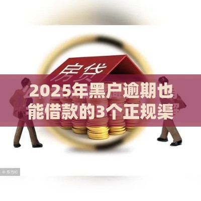 2025年黑户逾期也能借款的3个正规渠道
