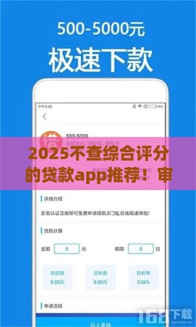 2025不查综合评分的贷款app推荐！审核快、到账稳