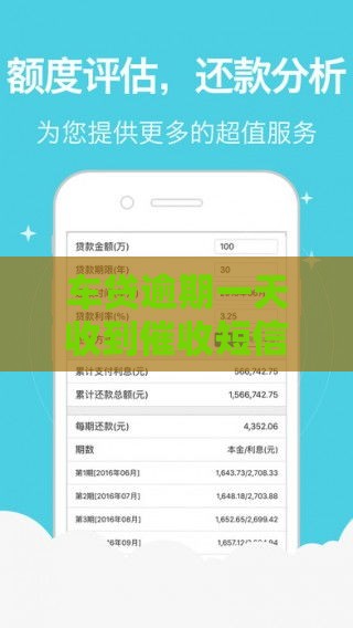 车贷逾期一天收到催收短信？真实情况+正确处理指南