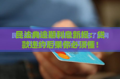 民法典逾期利息新规：贷款违约后果你必须懂！