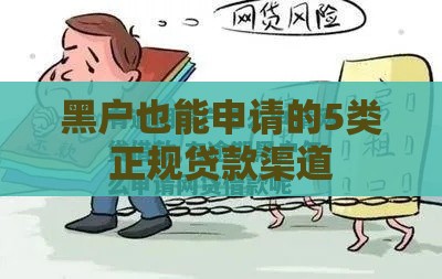 黑户也能申请的5类正规贷款渠道