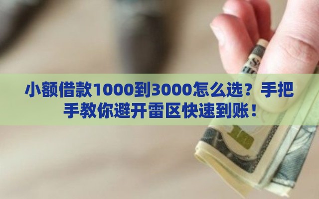 小额借款1000到3000怎么选？手把手教你避开雷区快速到账！