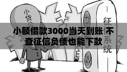 小额借款3000当天到账 不查征信负债也能下款