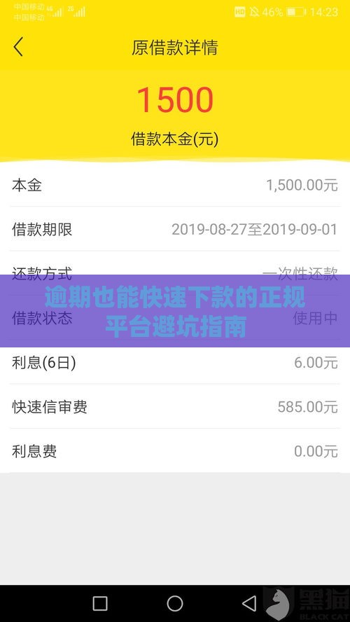 逾期也能快速下款的正规平台避坑指南