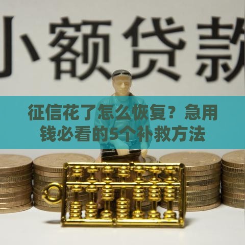 征信花了怎么恢复？急用钱必看的5个补救方法
