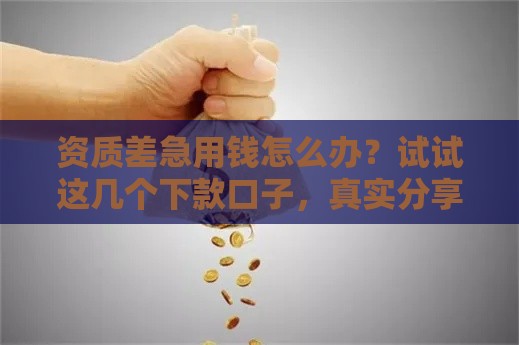 资质差急用钱怎么办？试试这几个下款口子，真实分享避坑指南！