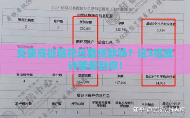 负债高征信花还能贷款吗？这3招或许能帮到你！