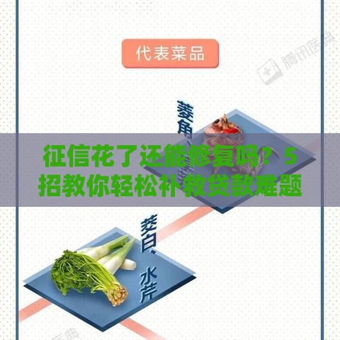 征信花了还能修复吗？5招教你轻松补救贷款难题！