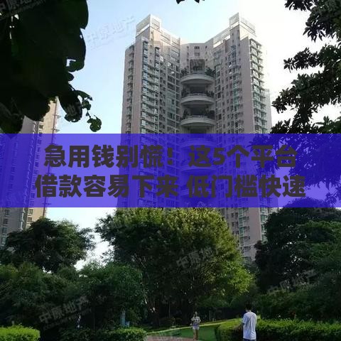 急用钱别慌！这5个平台借款容易下来 低门槛快速到账