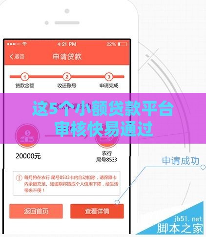 这5个小额贷款平台审核快易通过