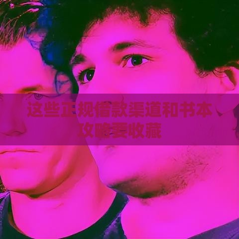 这些正规借款渠道和书本攻略要收藏