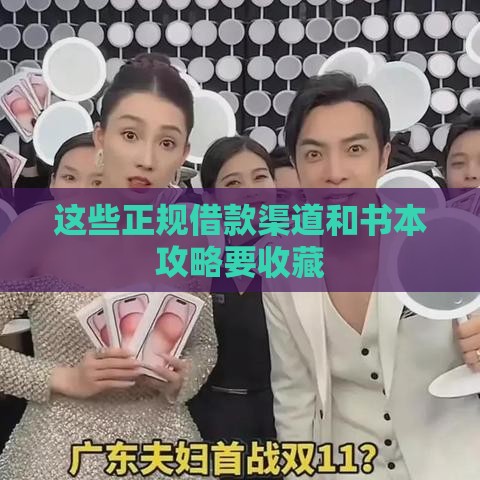 这些正规借款渠道和书本攻略要收藏