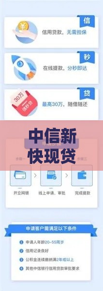 中信新快现贷款靠谱吗？实测审批快、额度高、还款灵活