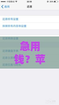 急用钱？苹果手机贷款口子这样找才靠谱！附正规平台避坑指南
