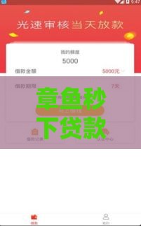 章鱼秒下贷款APP入口到底靠不靠谱？3分钟教你避坑！