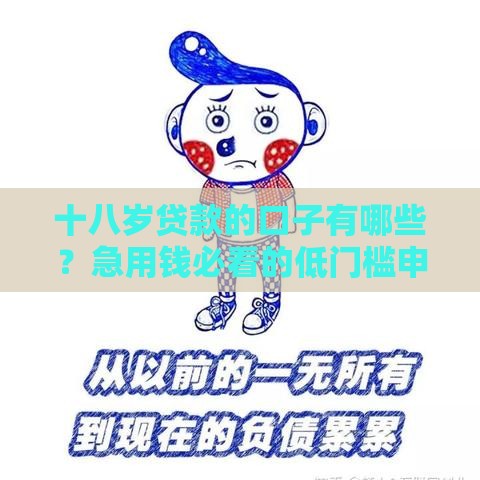 十八岁贷款的口子有哪些？急用钱必看的低门槛申请攻略