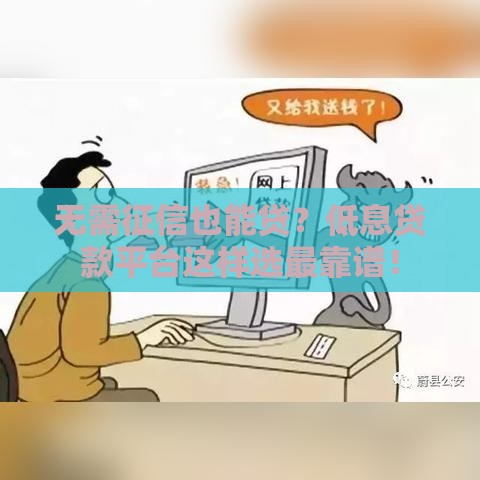 无需征信也能贷？低息贷款平台这样选最靠谱！