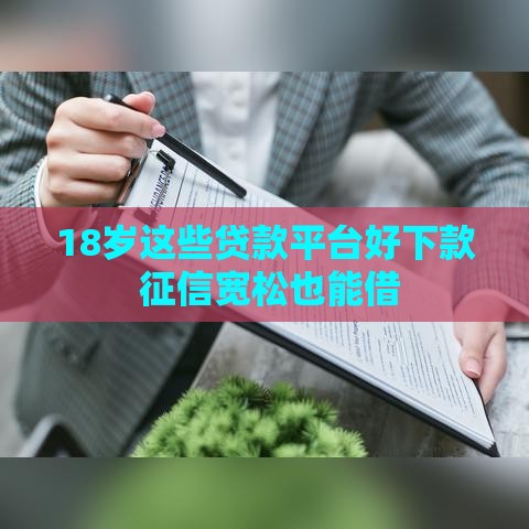 18岁这些贷款平台好下款 征信宽松也能借