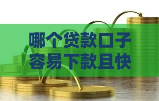 哪个贷款口子容易下款且快速到账？