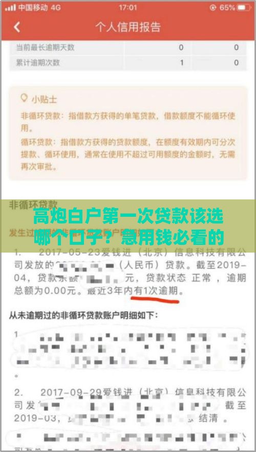 高炮白户第一次贷款该选哪个口子？急用钱必看的避坑指南