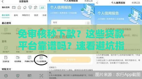 免审核秒下款？这些贷款平台靠谱吗？速看避坑指南！