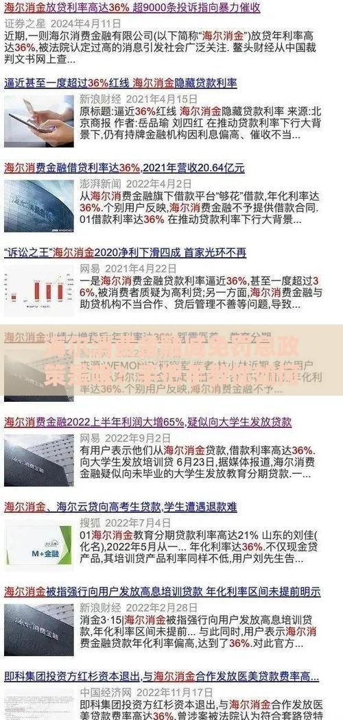 海尔消费金融减免罚息政策是啥？手把手教你如何申请！