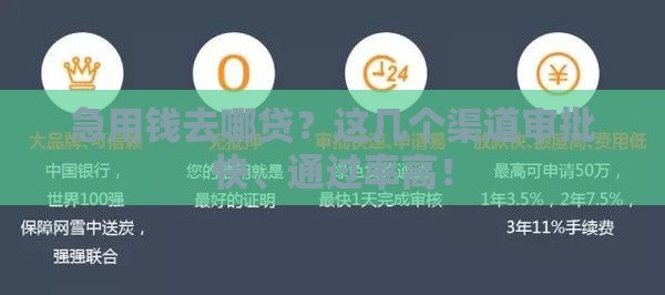 急用钱去哪贷？这几个渠道审批快、通过率高！