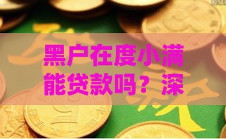 黑户在度小满能贷款吗？深度分析申请难点+必看攻略！