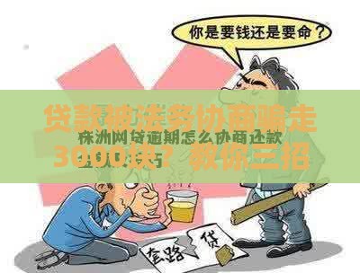 贷款被法务协商骗走3000块？教你三招合法追回