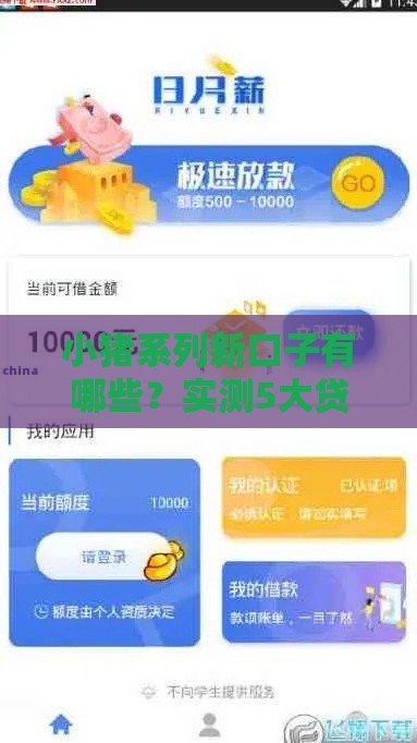 小猪系列新口子有哪些？实测5大贷款平台，哪家最靠谱？