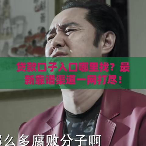 贷款口子入口哪里找？最新靠谱渠道一网打尽！