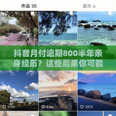 抖音月付逾期800半年亲身经历？这些后果你可能想不到！